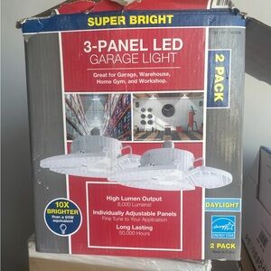 3-Panel LED Garage Light
